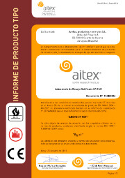 Certificado Resistencia Fuego Aitex